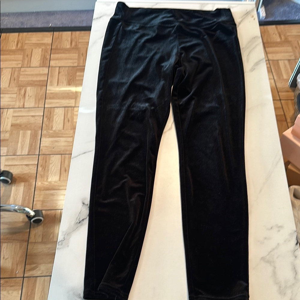 GAP Black Velvet pants. Leggings, Size medium.